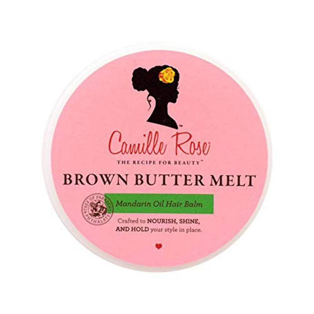 Camille Rose - Brown Butter Melt Mandarin Oil Hair Balm 4 Oz (Pack of 6)