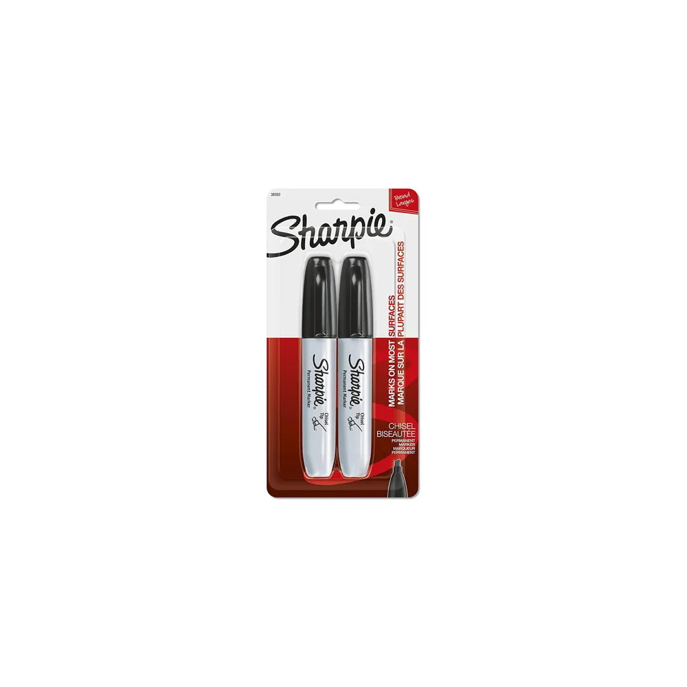 Sanford Sharpie Permanent Marker Black Chisel Tip 2.4oz (Pack of 48)