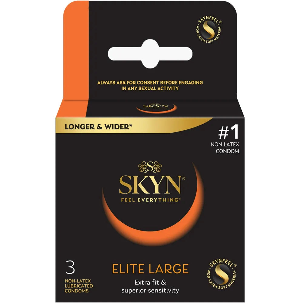 Lifestyles Skyn Non-Latex Lubricated Condoms Large3 ea 0.7oz (Pack of 144)