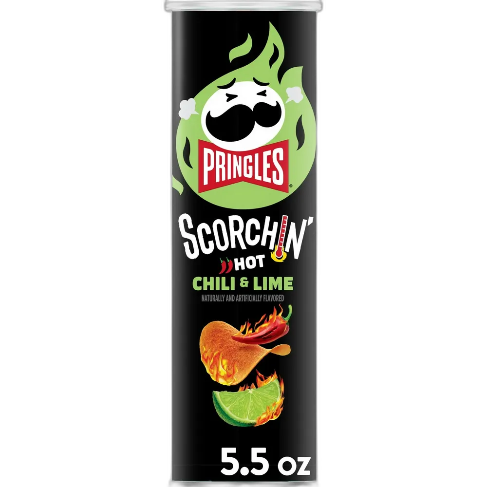 Pringles Scorchin Chili Chips 5.5 oz (Pack of 14)