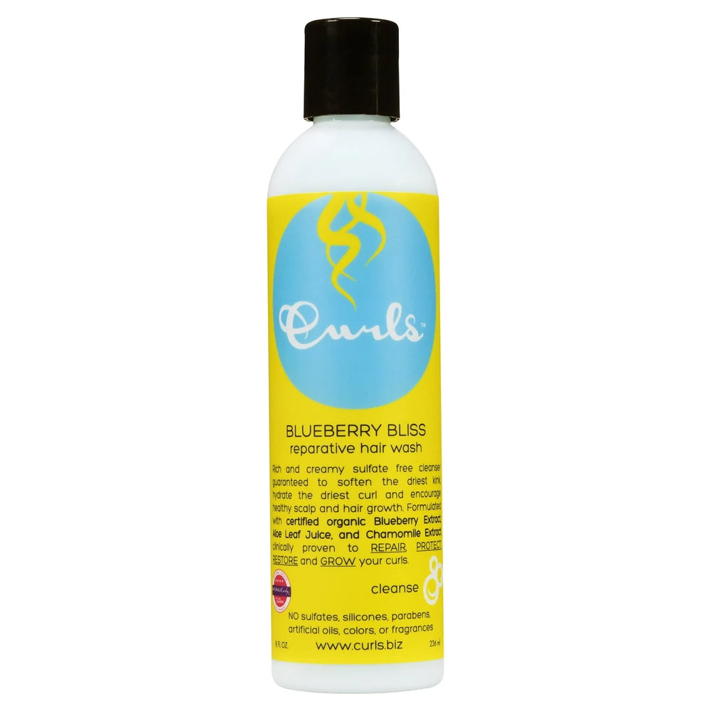 CURLS Blueberry Bliss Repairing Co-Wash with Aloe Blueberry, 8 Fl. Oz (Pack of 6)