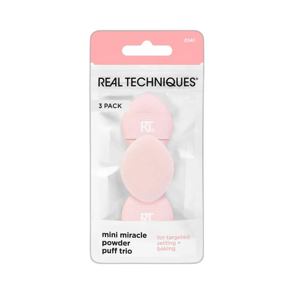 Real Techniques Mini Miracle Concealer Puff Trio 3 Ct 0.15Oz (Pack Of 48)