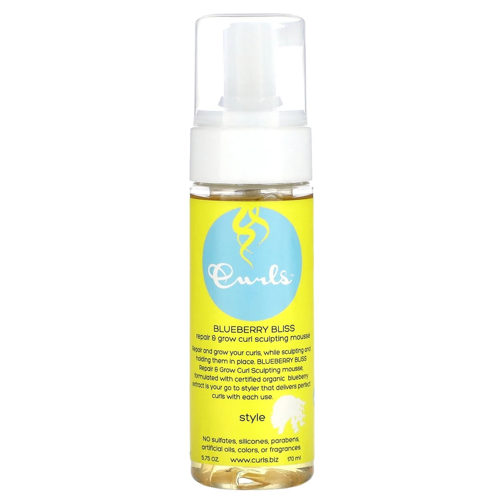 CURLS Blueberry Bliss Repair & Grow Curl Sculpting Mousse, 5.75 Fl. Oz (Pack of 6)