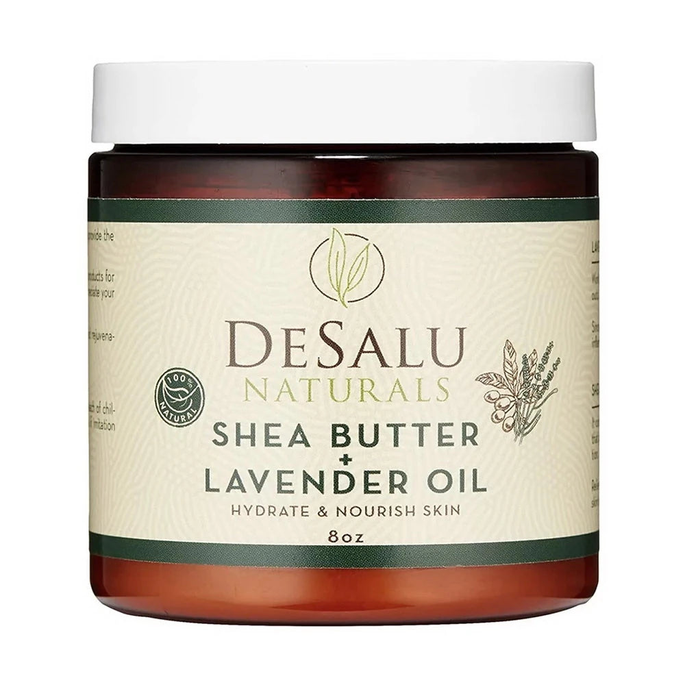 Desalu Naturals Shea Butter with Lavender Oil – Hydrate & Nourish Skin, 8 oz (Pack of 6)