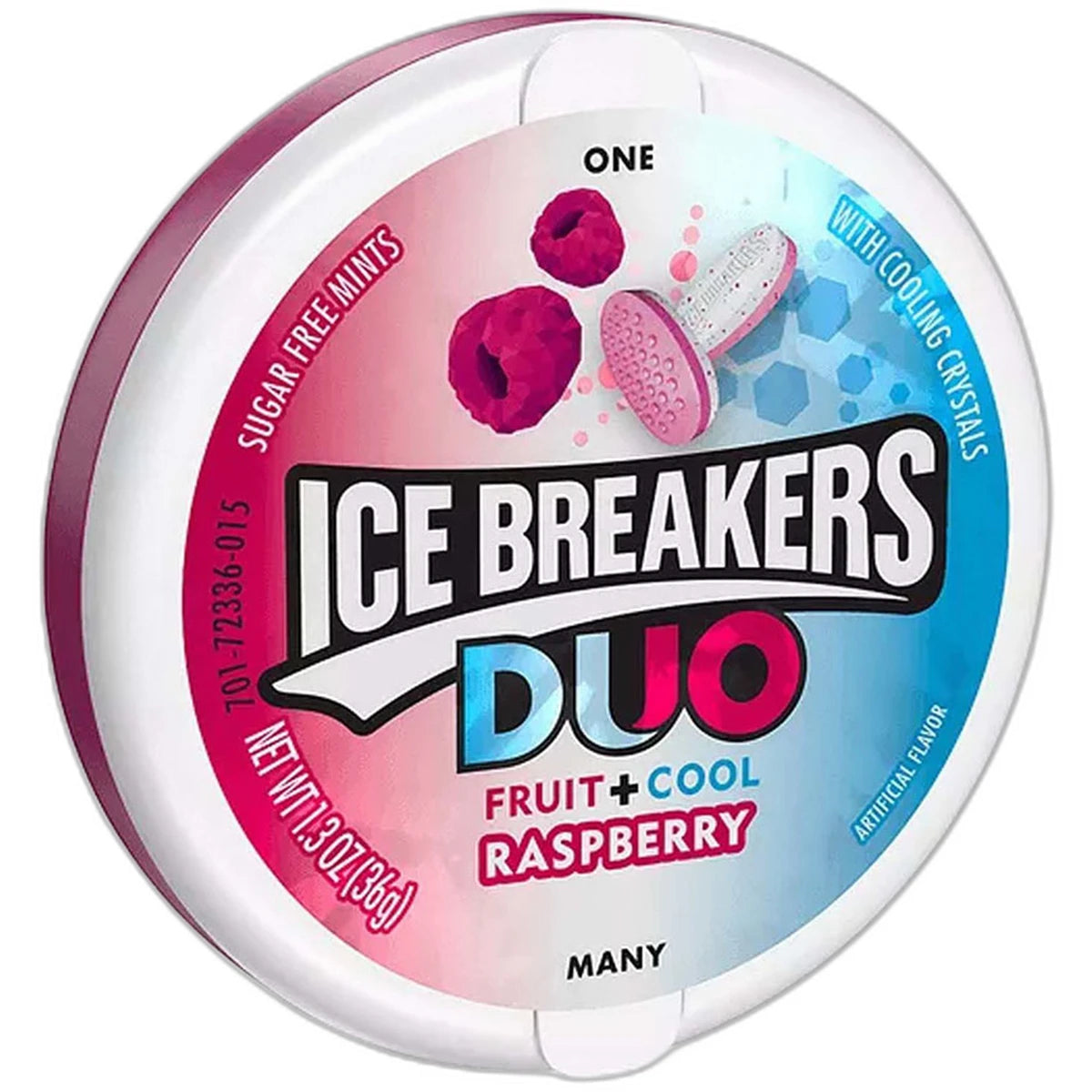 Hersheys Ice Breakers Duo Fruit Plus Cool Raspberry Mints 1.3Oz (Pack of 192)