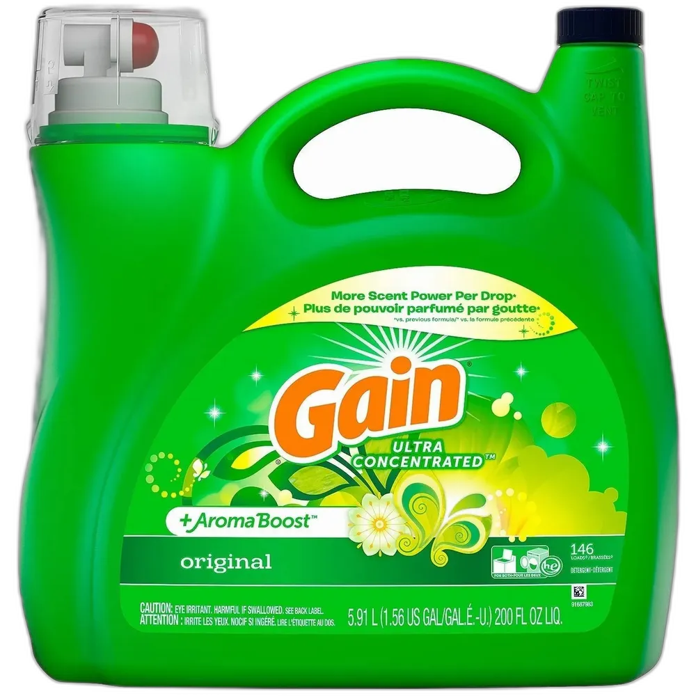 Gain Liquid Detergent + Aroma Boost 154 oz Original HE (Pack of 4)