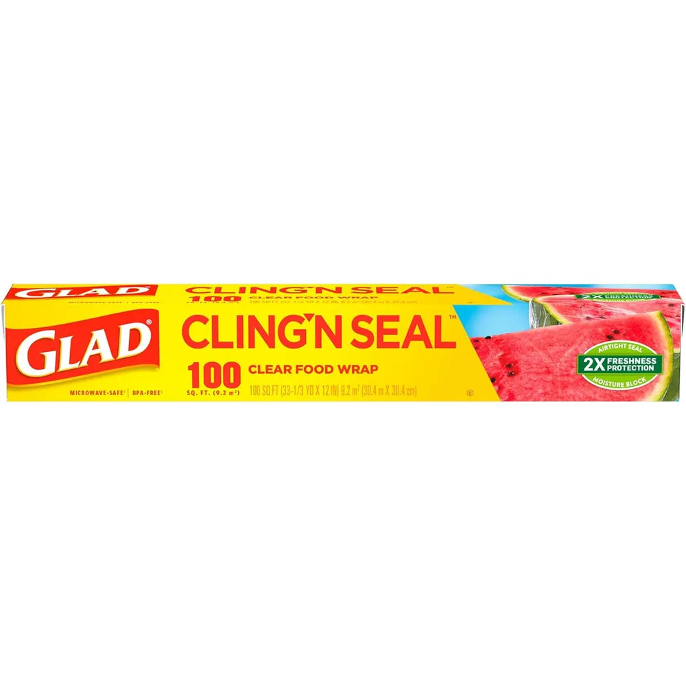 Glad Cling Wrap 100 ft Case of 16 11.8oz (Pack of 16)