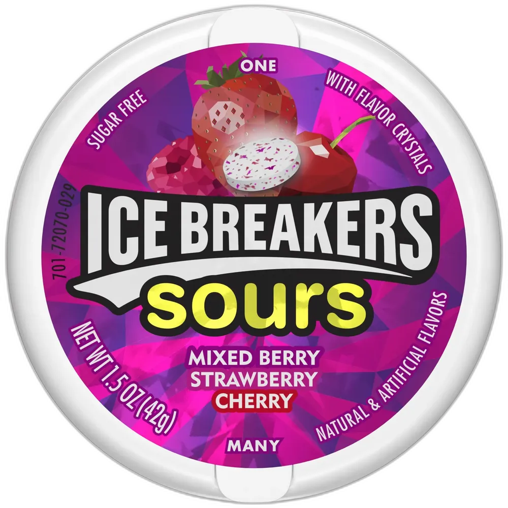 Ice Breakers - Berry Sours Sugar Free Mints 1.50 oz (Pack of 192)