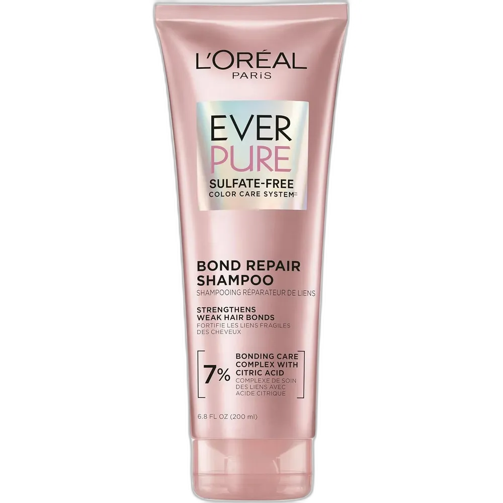 L'Oreal Paris EverPure Sulfate Free Strengthening Spilt End Repair Shampoo Damaged Hair 6.8 fl oz (Pack of 6)