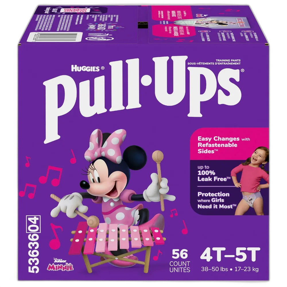 Pull-Ups Girls' Learning Designs Training Pants Econ+ Pack - Size 4T-5T 56Ct 5.3Oz (Pack Of 1)
