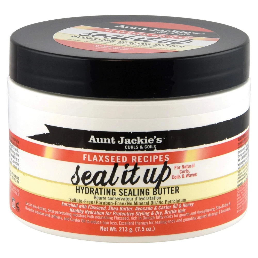Aunt Jackie s Flaxseed Recipes Seal It Up Hydrating Sealing Butter 7.5 Oz (Pack of 12)