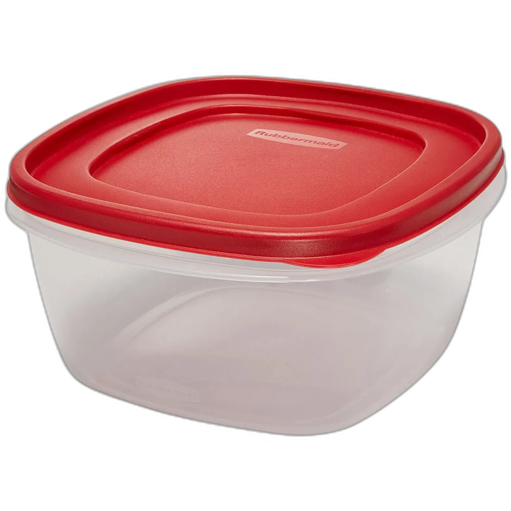 Rubbermaid Easy Find Lid Square Food Storage Container 14-Cup Red 16.64oz (Pack of 2)