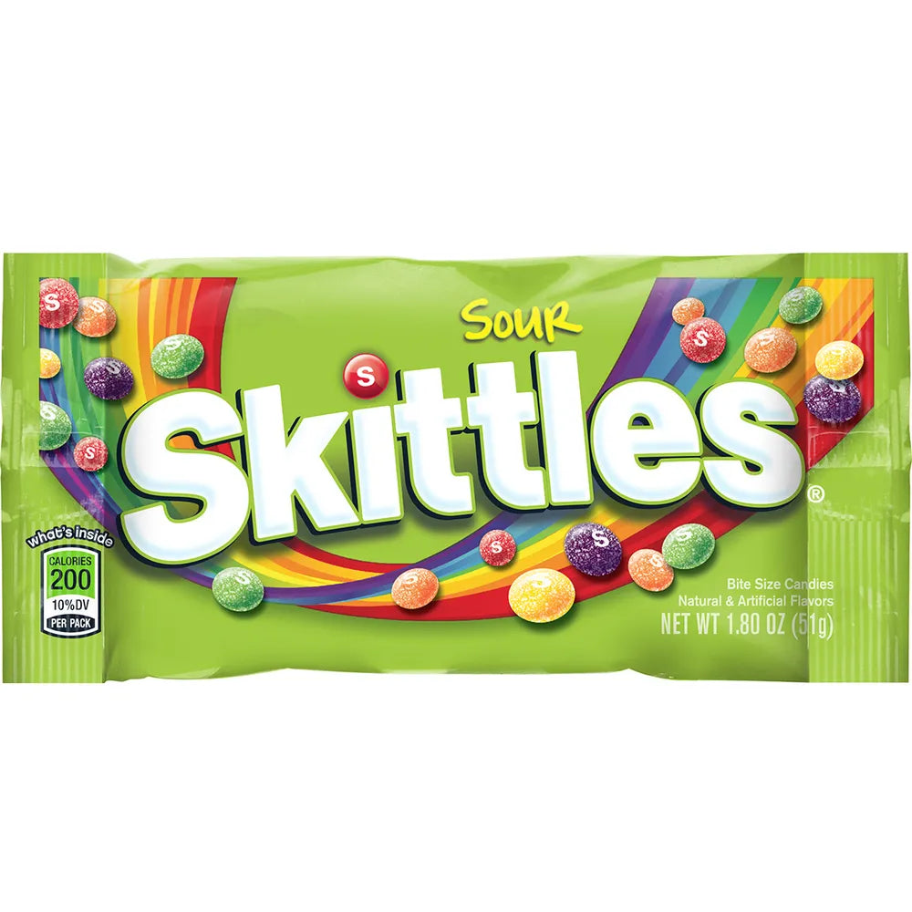 Skittles Sours 24 Count 12x24 Pack 1.80oz (Pack of 288)