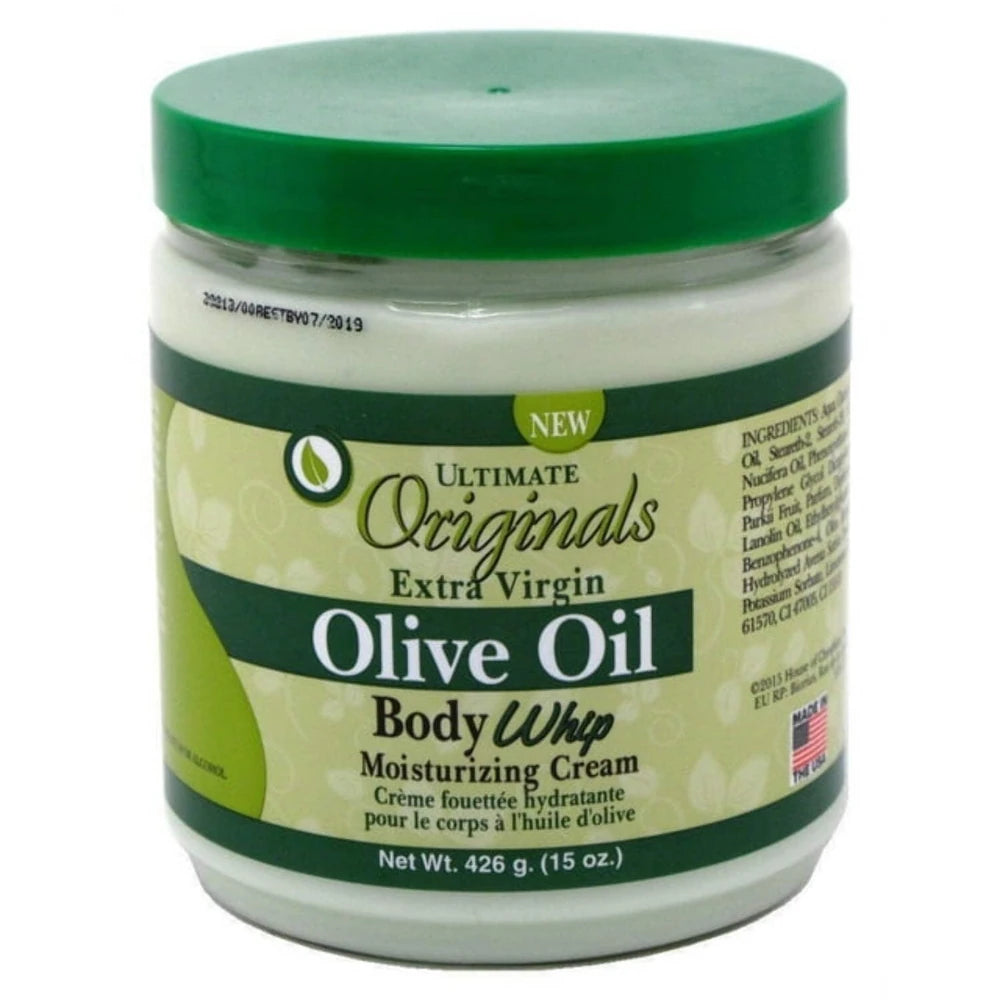 Africa s Best Ultimate Originals Extra-Virgin Olive Oil Body Whip Cream 15 oz (Pack of 12)