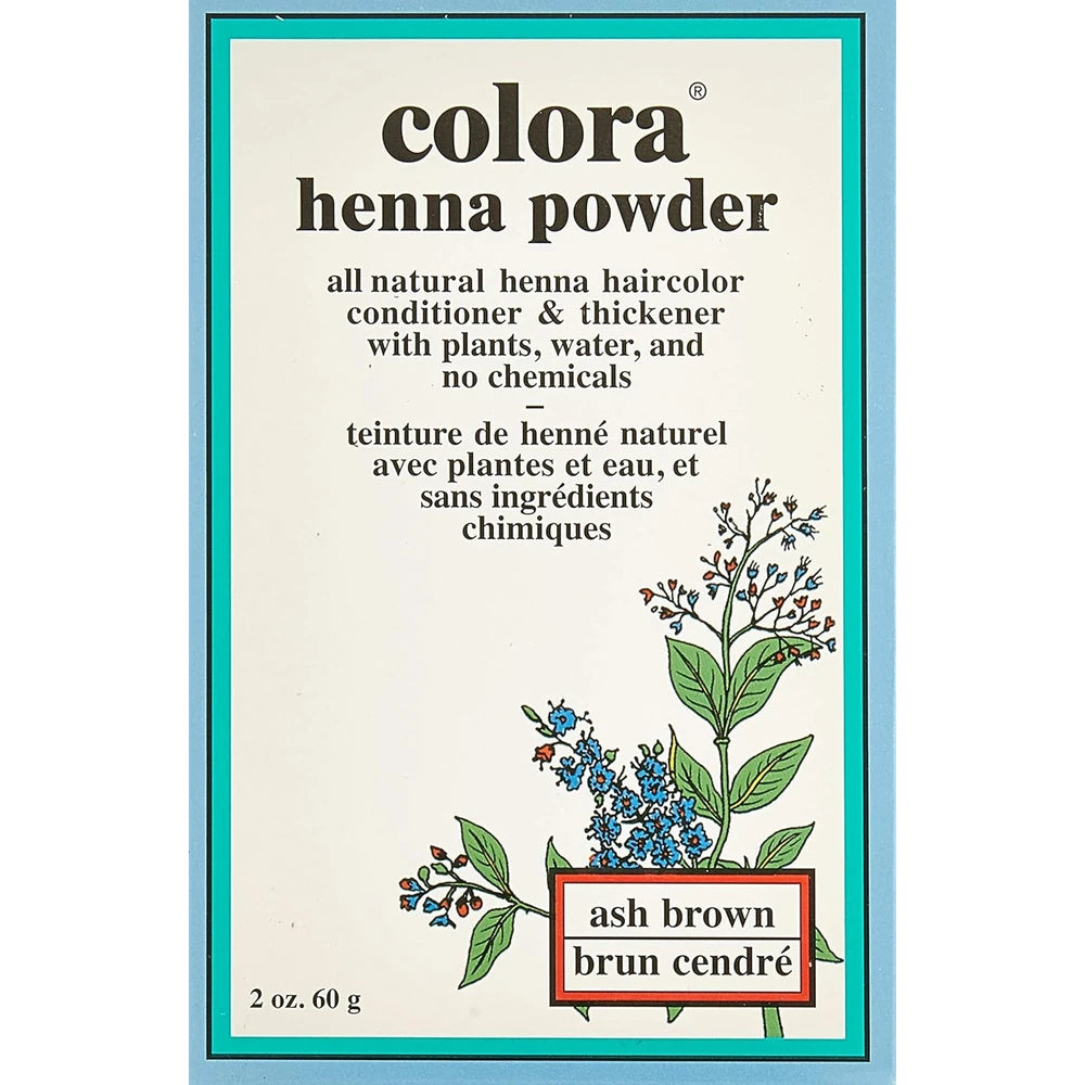 Colora Henna Powder - Natural Organic Haircolor ( Ash Brown - 2 oz) (Pack of 72)