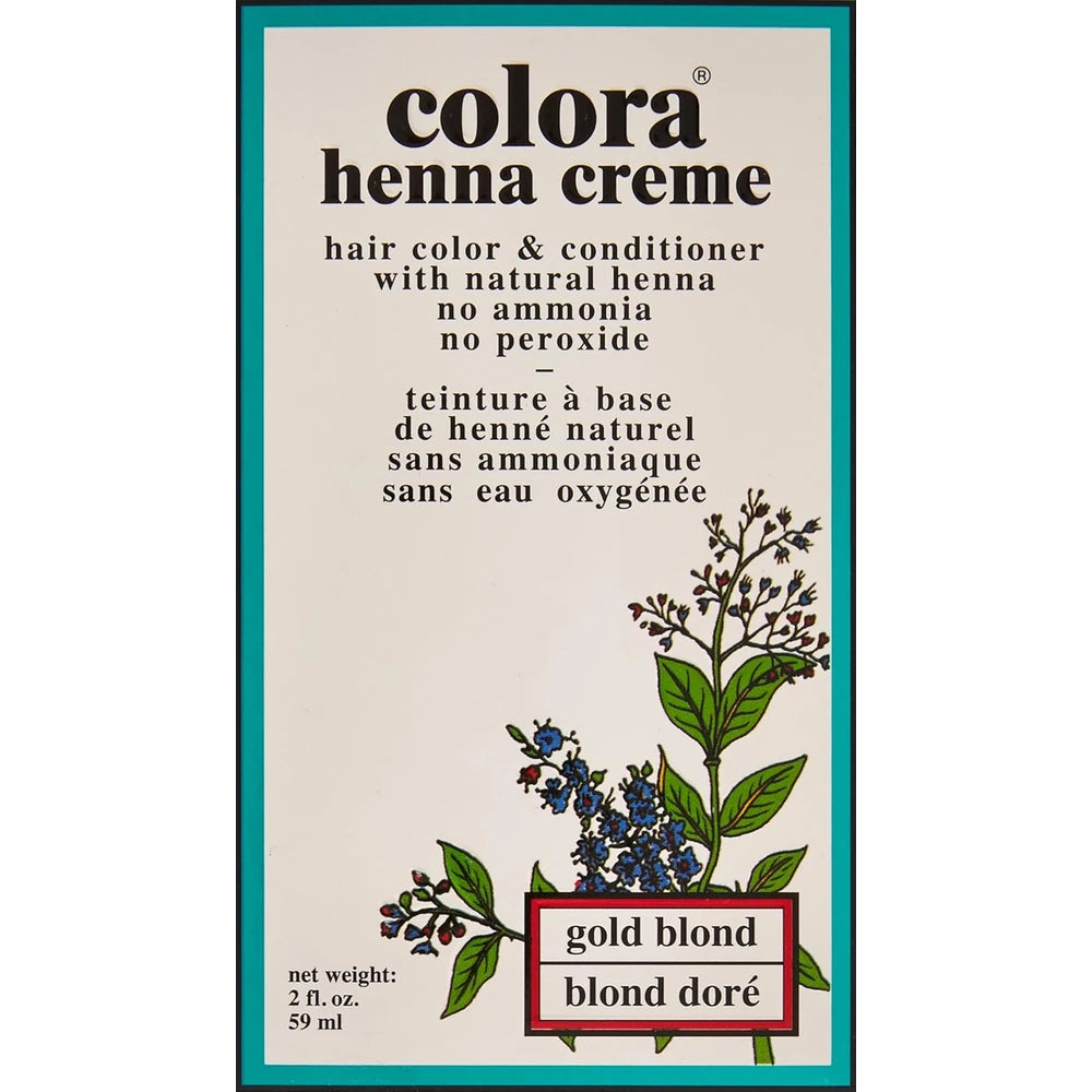 Colora Henna Creme Hair Color Gold Blond 2 oz (Pack of 12)