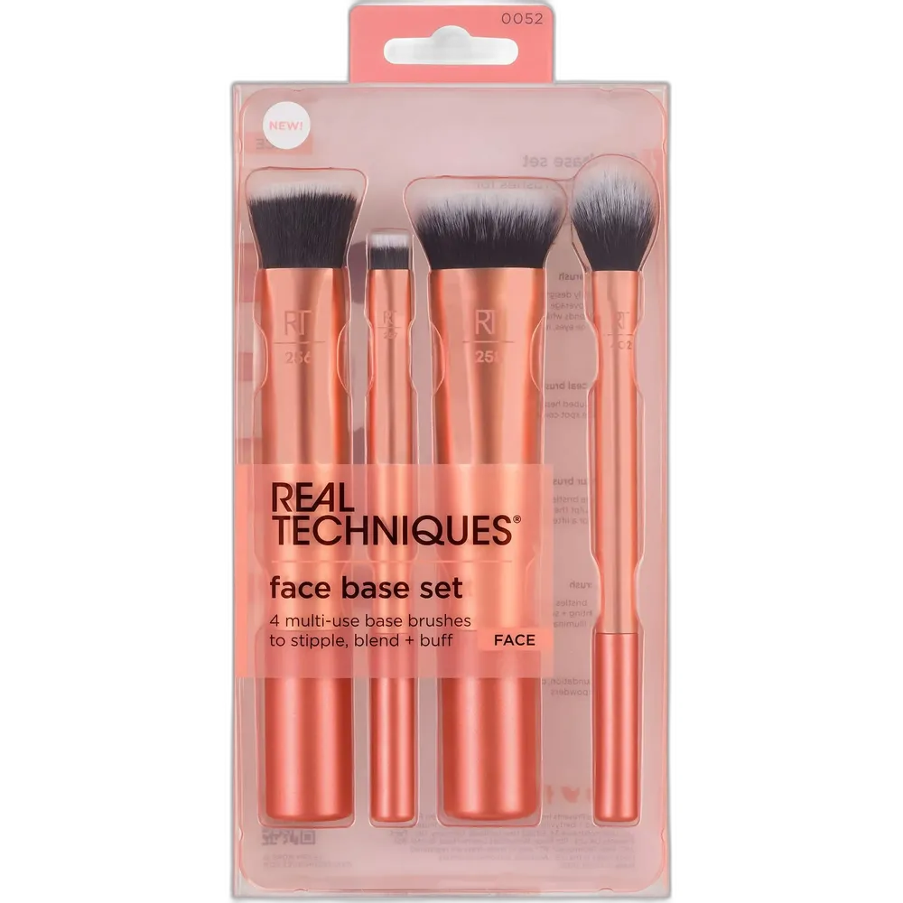 Real Techniques 4 Piece Face Base Makeup Brush Set 1 Ct 4.59oz (Pack of 12)