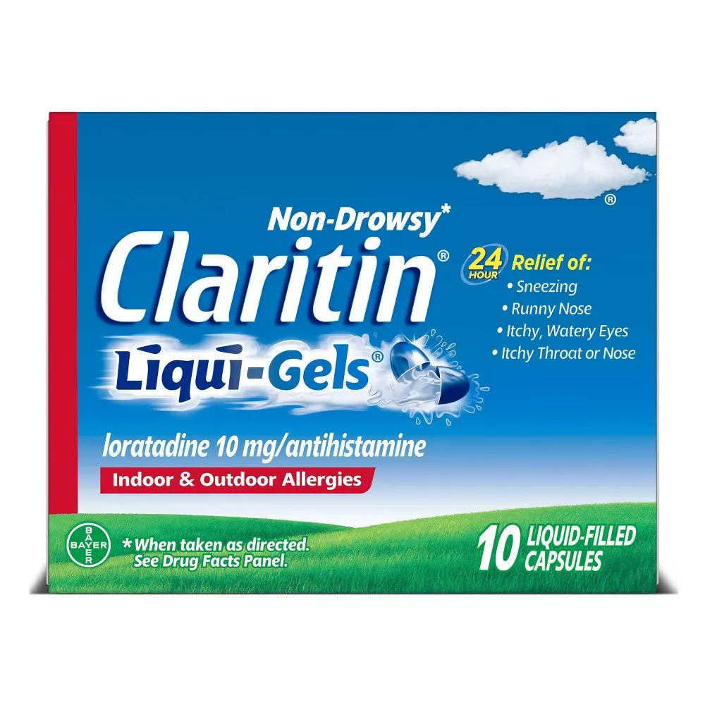 Claritin 24 Hour Non-Drowsy Allergy Liqui-Gels 10 mg 10 Count 0.711oz (Pack of 36)