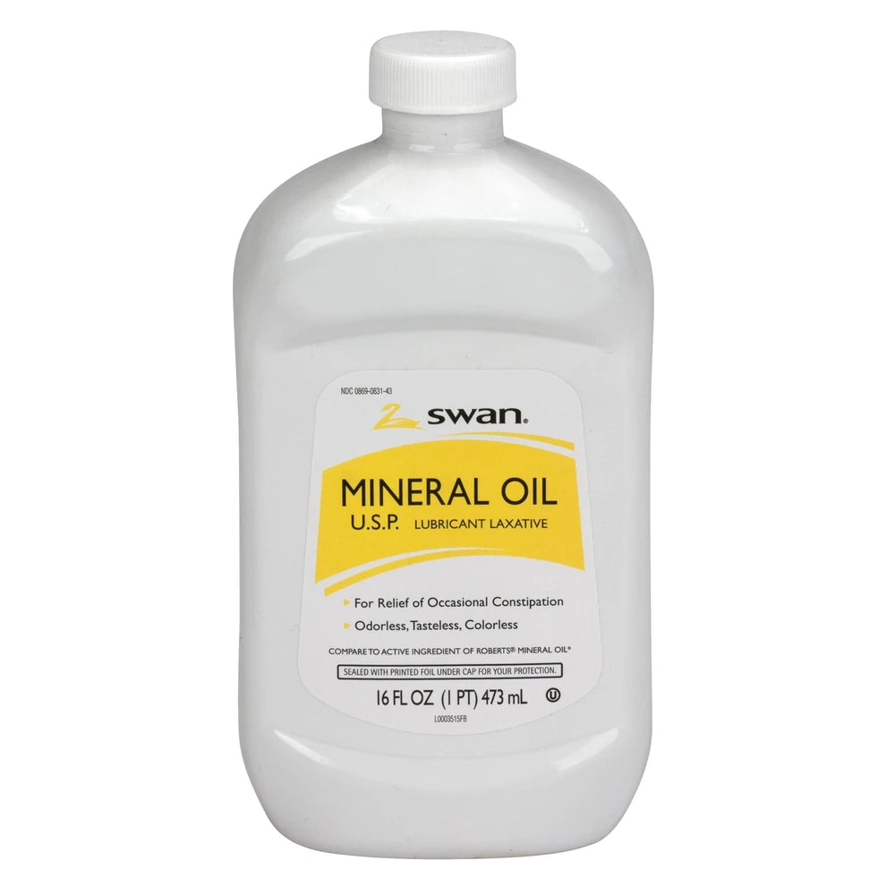 Laxative Unflavored Liquid 16 oz. 99% Strength Mineral Oil (Pack of 12)
