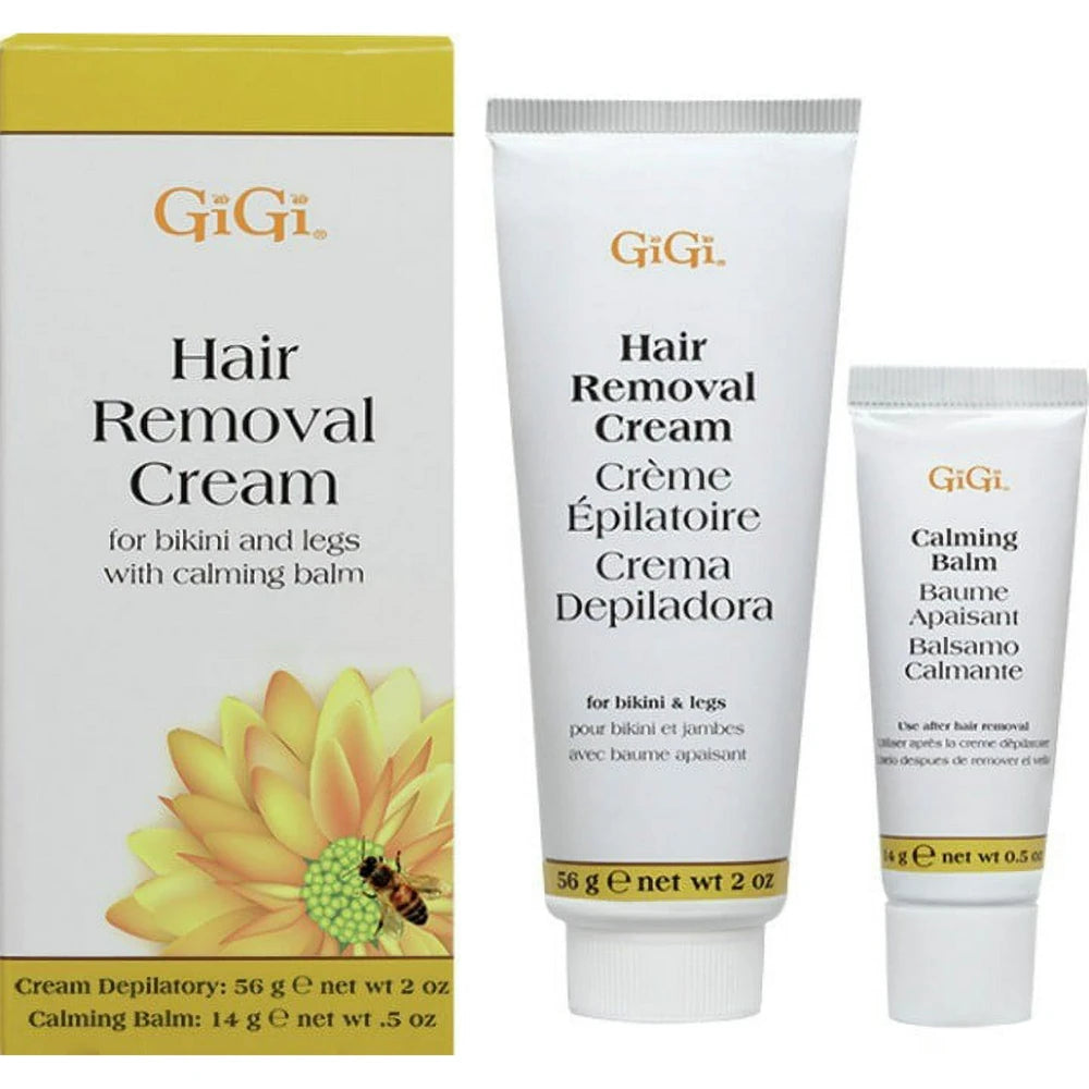 Gigi Hair Removal Cream for Bikini with Calming Balm 2 Oz (Pack of 12)