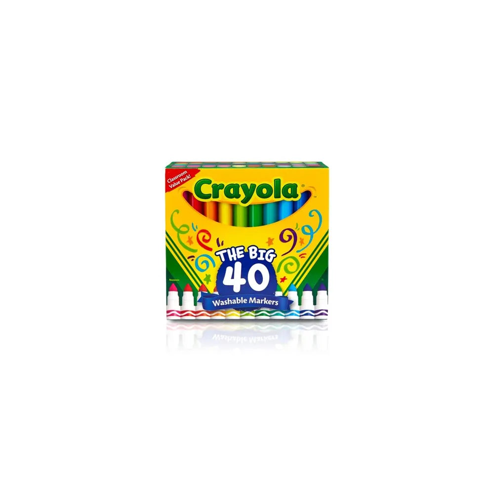 Crayola Ultra Clean Washable Markers 40 Ct 0.704Oz (Pack Of 6)