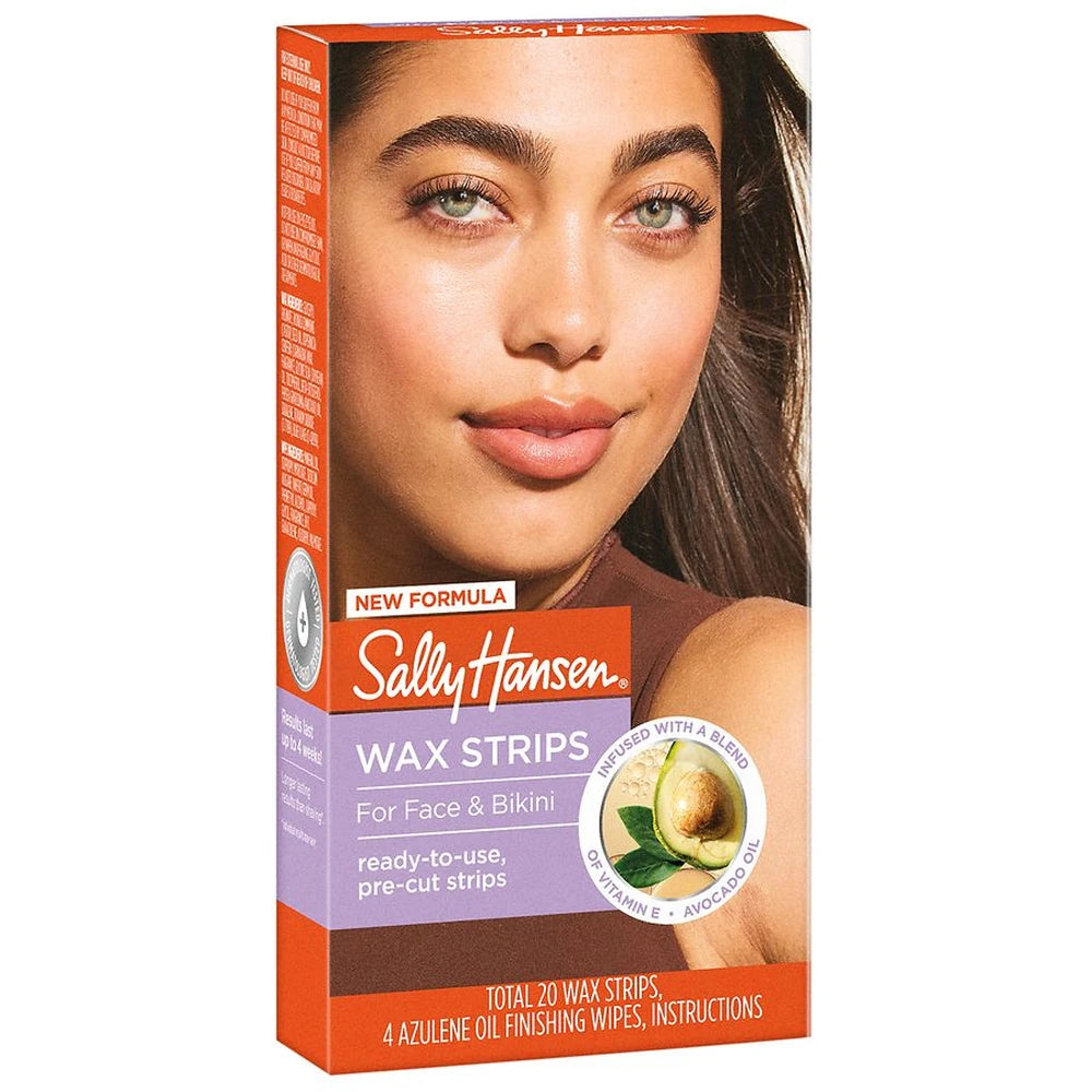 Sally Hansen Wax Strips for Face & Bikini - 20ct (Pack of 48)