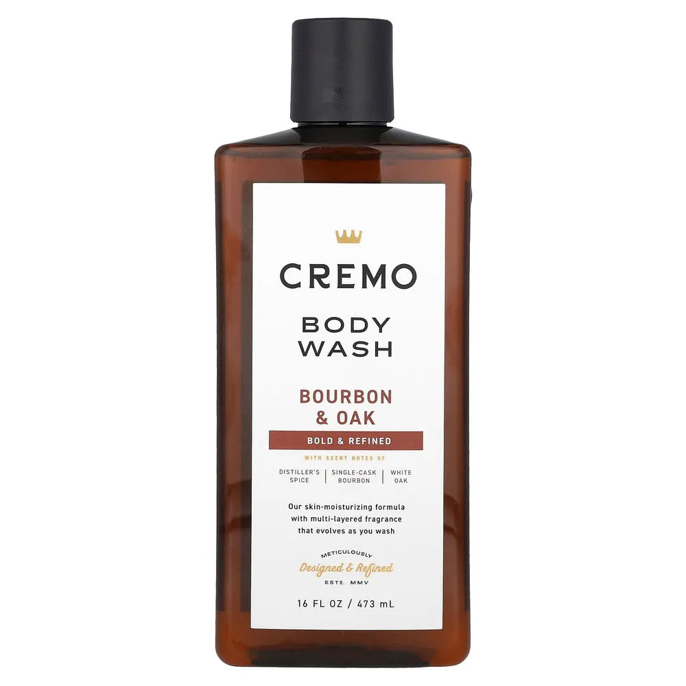 Cremo All Season Body Wash Bourbon & Oak 16 Ounce (Pack of 12)