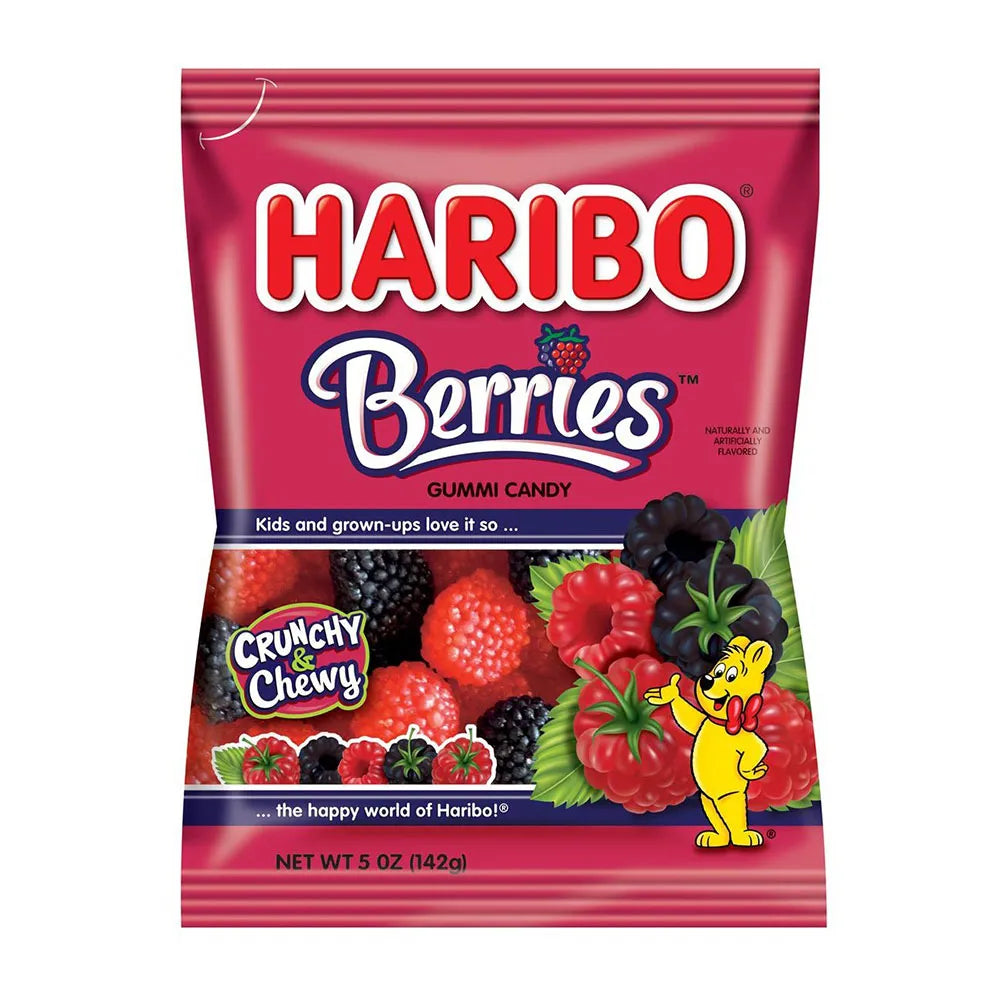 Haribo Berries Gummi Candy 5Oz (Pack of 12)