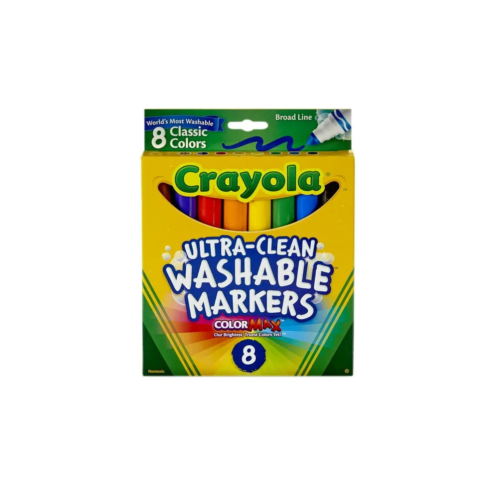 Crayola Washable Broad Line Markers Classic Colors8 Count 1.92oz (Pack of 24)