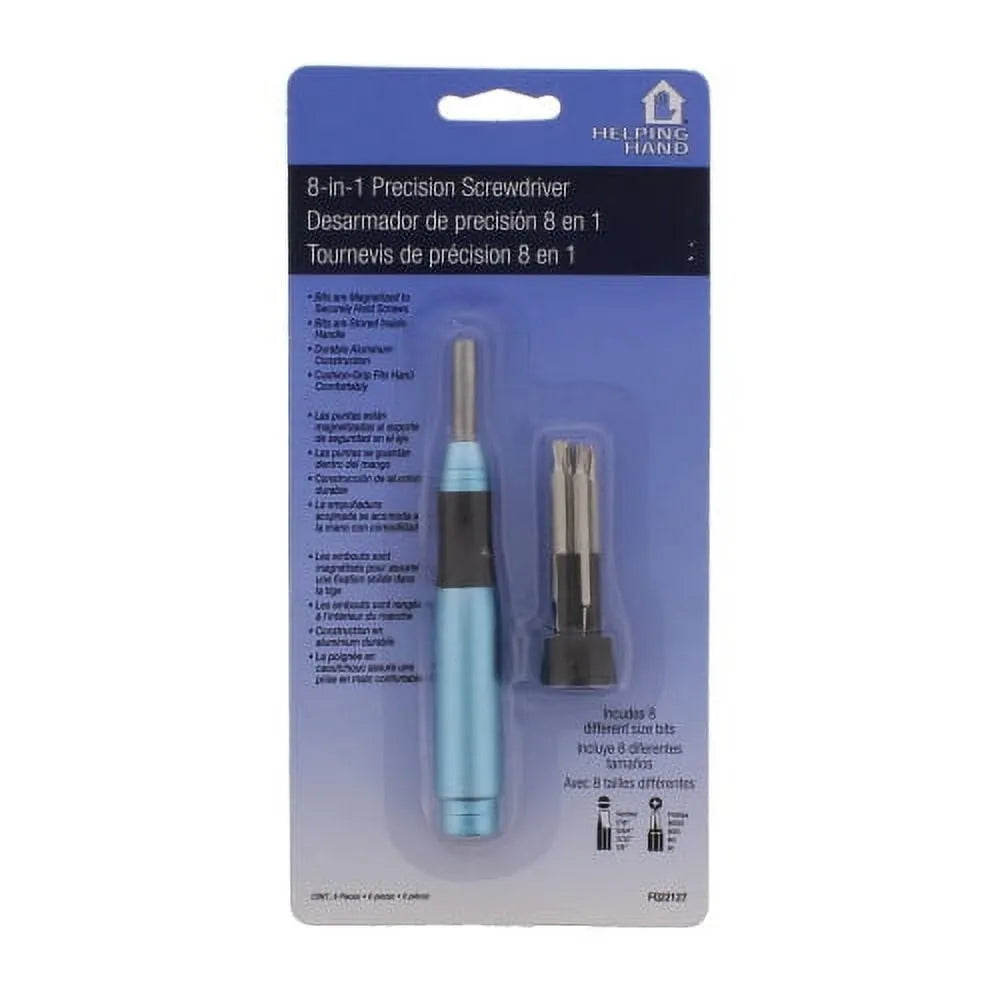 Helping Hand 8-In-1 Precision Screwdriver 0.35Oz (Pack Of 8)