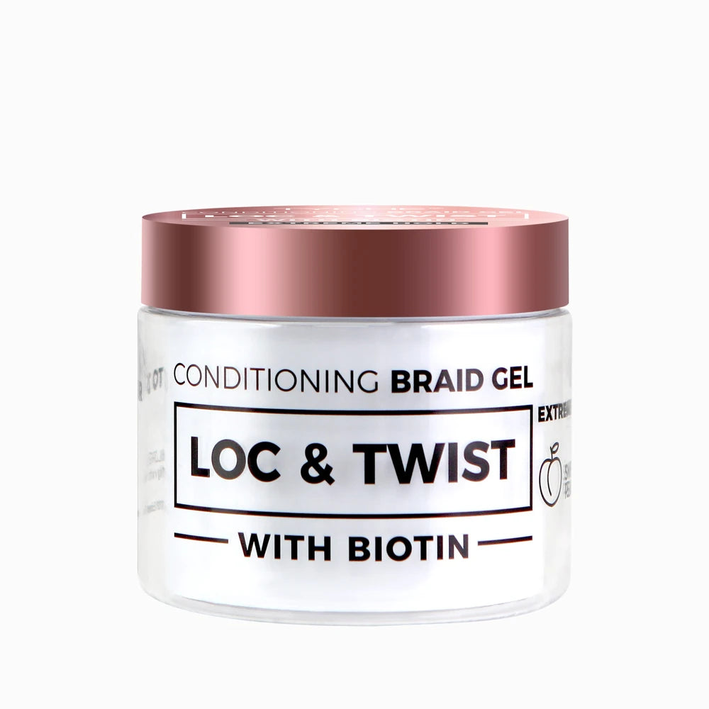 Nicka K New York Tyche Loc & Twist Conditioning Braid peach Gel with Biotin 300 ml H 10.1 Oz (Pack of 36)
