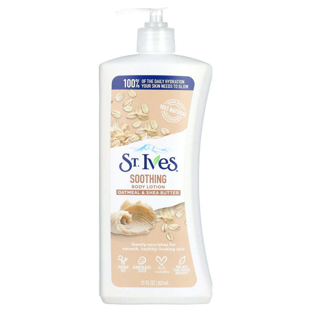 St. Ives Nourish & Soothe Oatmeal & Shea Butter Body Lotion 21 fl oz (Pack of 4)