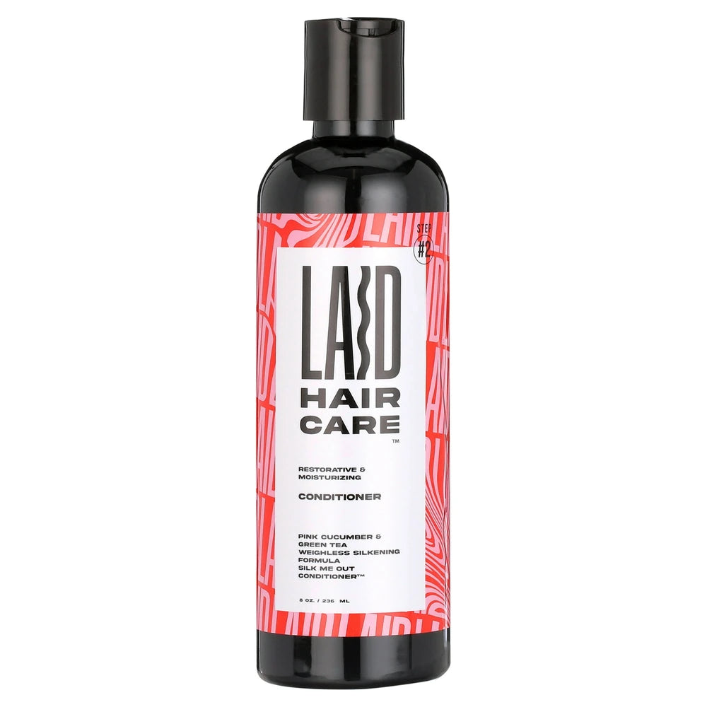 LAID Hair Care Pink Cucumber & Green Tea Silkening Formula Silk Me Out Condition 8 Oz (Pack of 10)