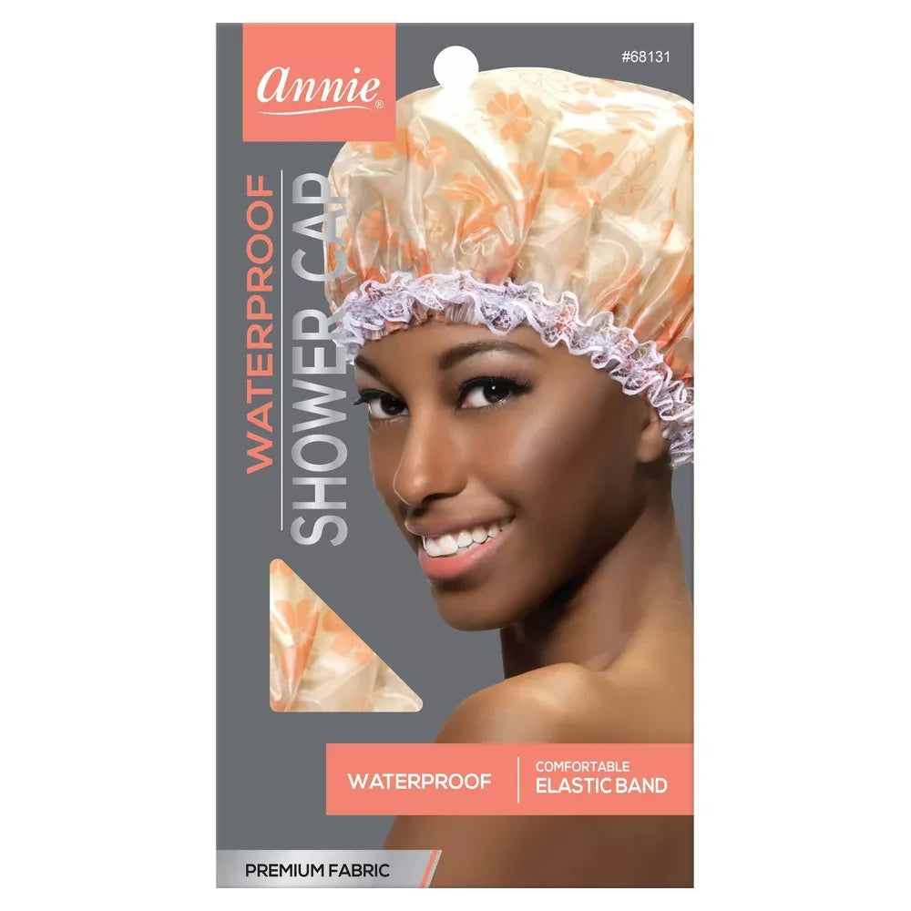 Annie Waterproof Sleeping Cap - Comfortable Elastic Band - Pink Floral (Pack of 36)