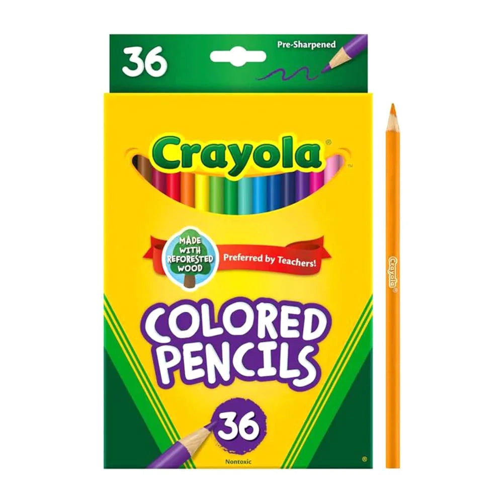 Crayola Colored Non-Toxic Pencils Long 7.4oz (Pack of 12)