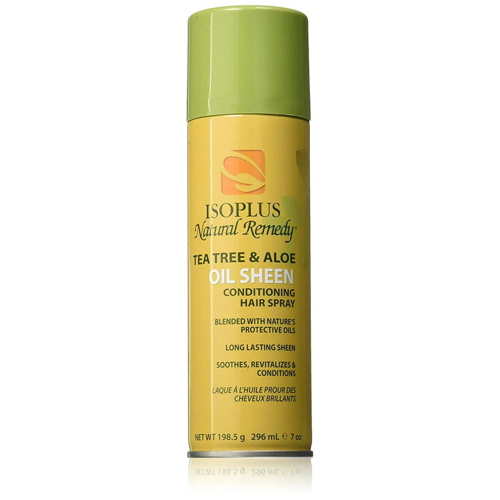 Isoplus Natural Remedy Tea Tree Aloe Oil Sheen Spray 7 oz. (Pack of 12)