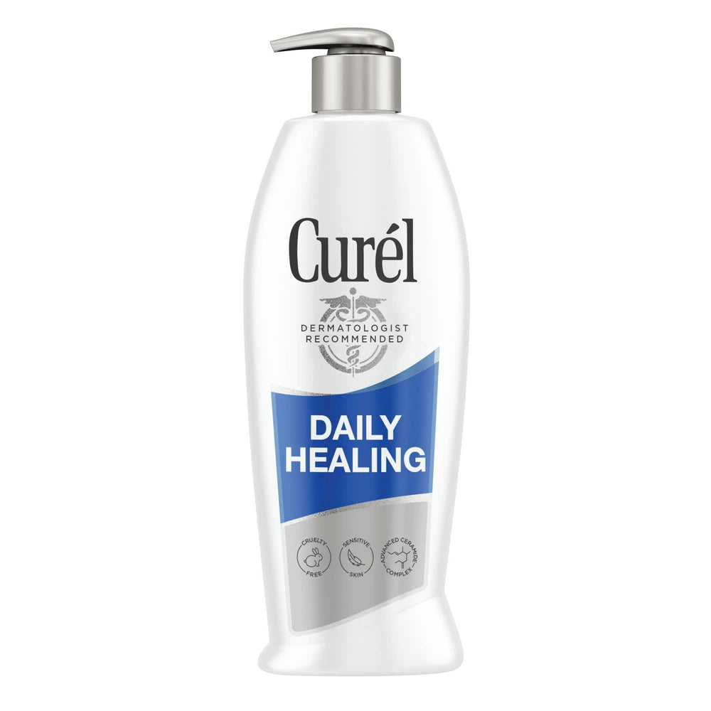 Curél Daily Healing Hand and Body Lotion for Dry Skin Dermatologist Recommended 13 Oz (Pack of 12)