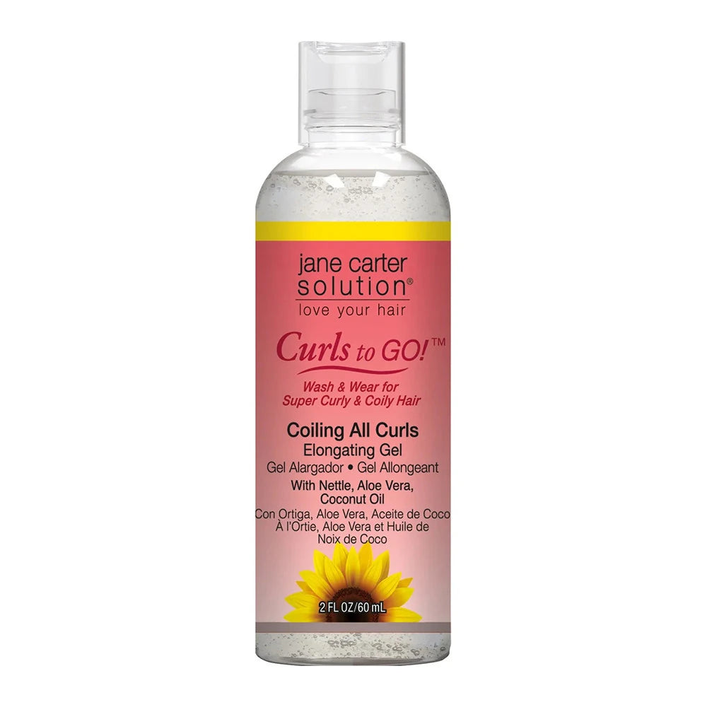 Jane Carter Solution Curls To Go Coiling All Curls Elongating Gel 2 Fl Oz (Pack of 12)