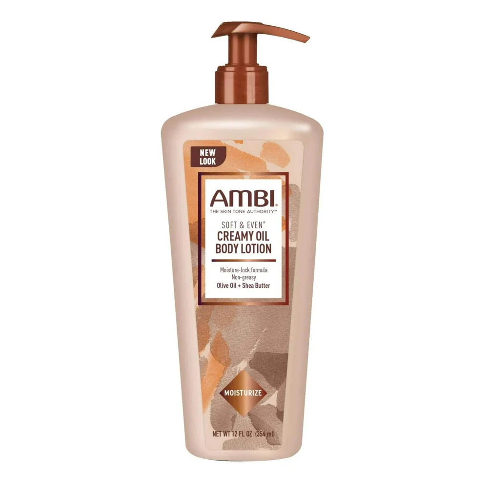 AMBI - Body Care Soft Even Creamy Oil Lotion 12 Oz (Pack of 12)