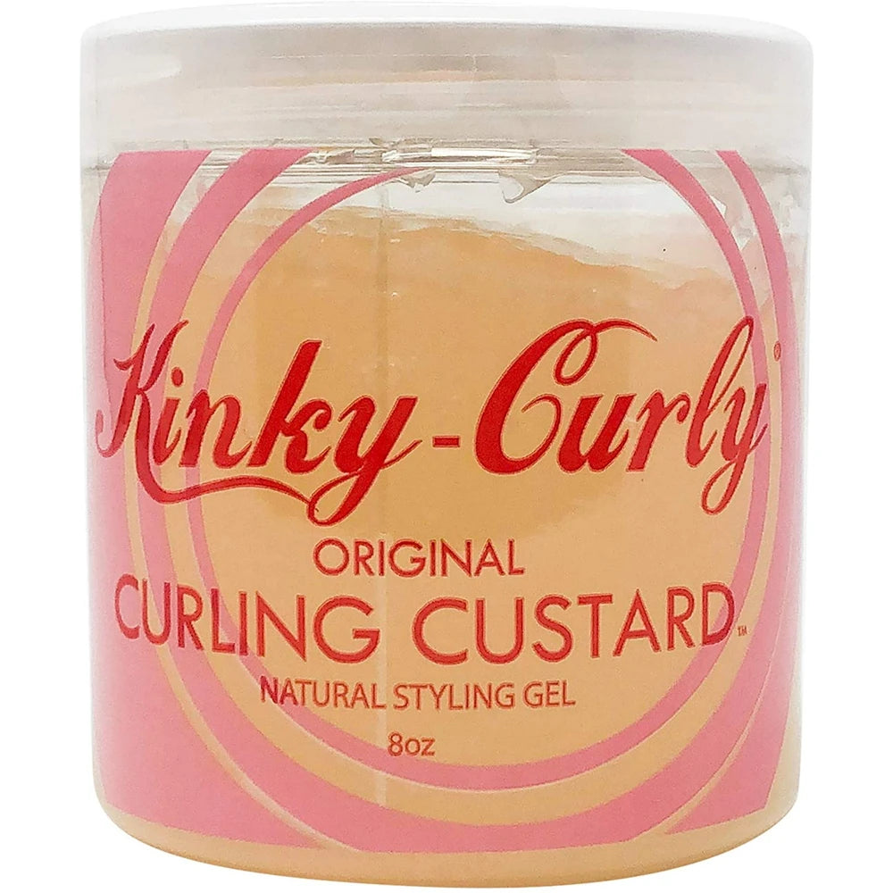 Kinky-Curly Original Curling Custard Natural Styling Gel (Size : 8 oz) (Pack of 12)