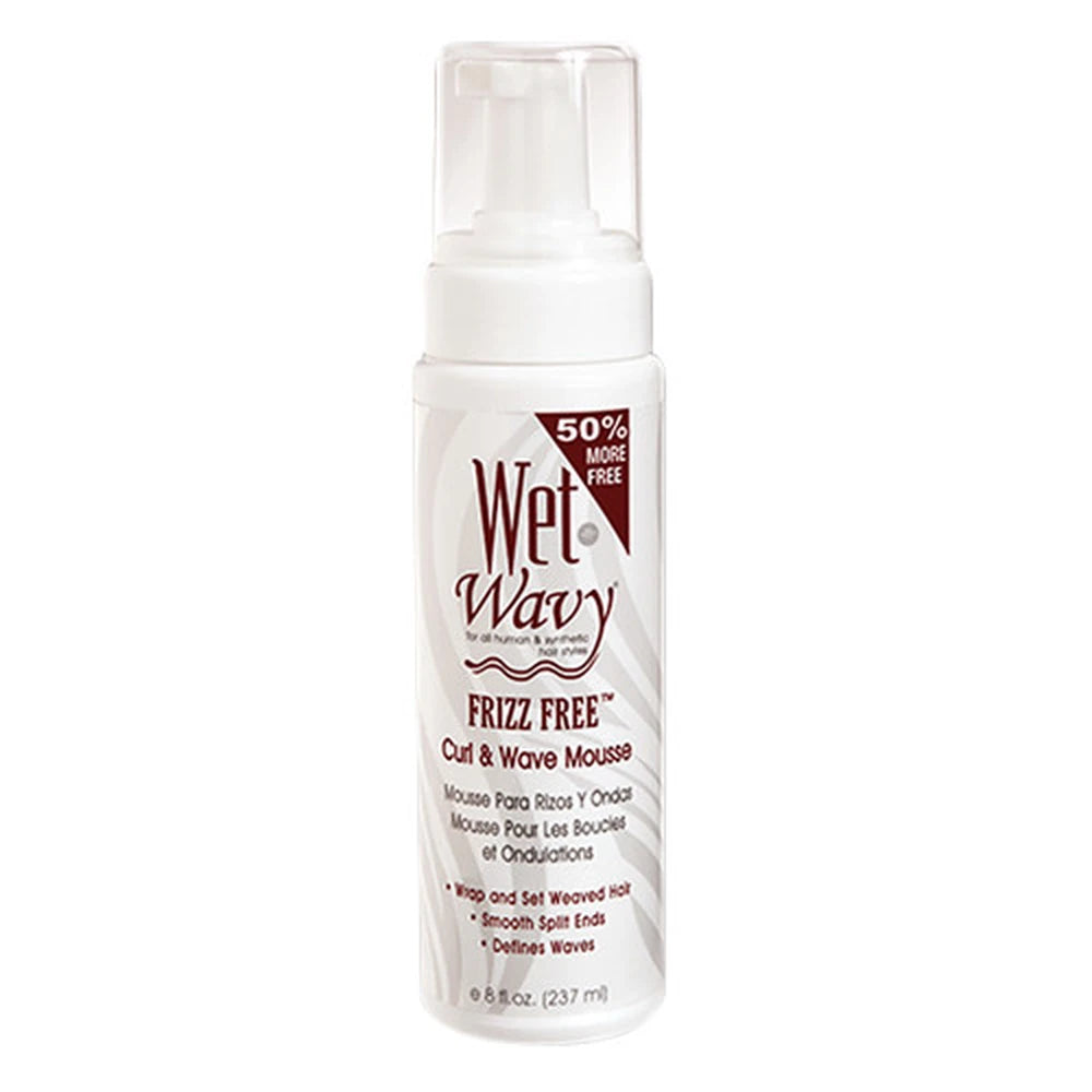 Wet N Wavy Frizz Free Curl Wave Mousse - 8 oz (Pack of 12)