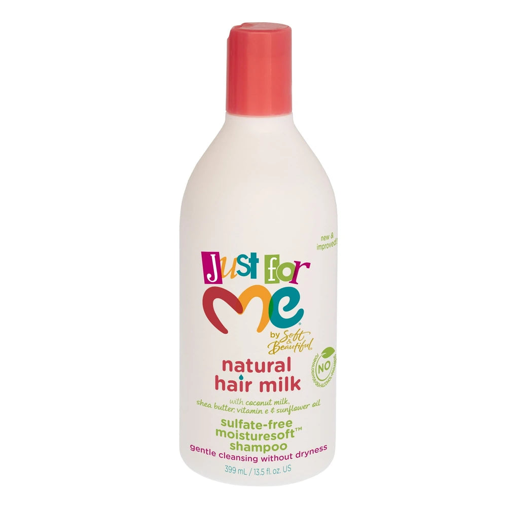 Just for Me Natural Hair Milk Sulfate-Free Shampoo 13.5 fl. oz. Bottle Moisturizing(Pack of 6)