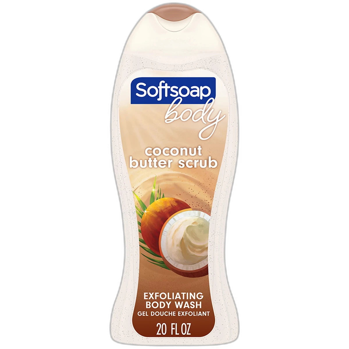 Softsoap Exfoliating Body Wash Coconut Butter Scrub 20Oz (Pack of 4)