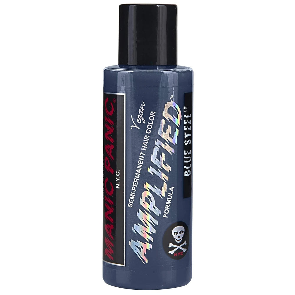 Manic Panic Semi-Permanent Hair Color Vegan Fantasy Colors Blue Steel (Pack of 6)