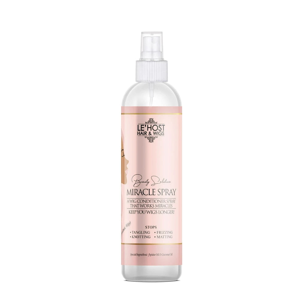 Le Host Hair & Wigs Beauty Solution Miracle Spray Tangle-Free Detangler All Hair 8 Oz (Pack of 6)