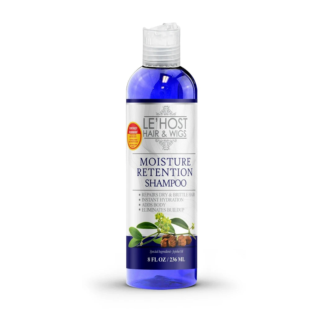 Le Host Moisture Retention Shampoo Nourishes Strengthens & Adds Flexibility 8 Oz (Pack of 6)
