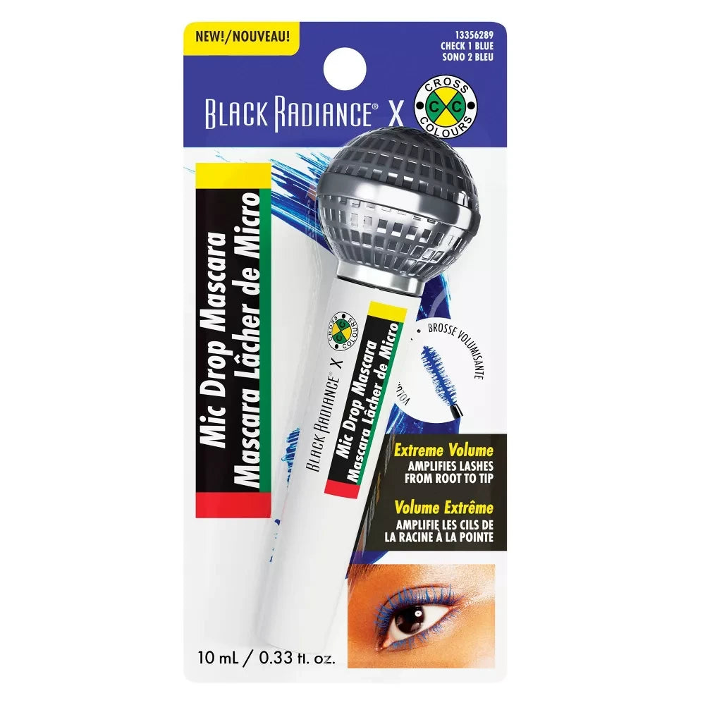Black Radiance Cross Colors Mic Drop Mascara - Blue - 0.33 fl oz (Pack of 48)