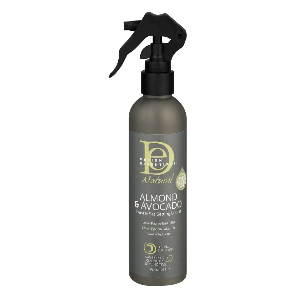 Design Essentials Natural Twist & Set Setting Lotion Almond & Avocado 8.0 FL OZ (Pack of 12)
