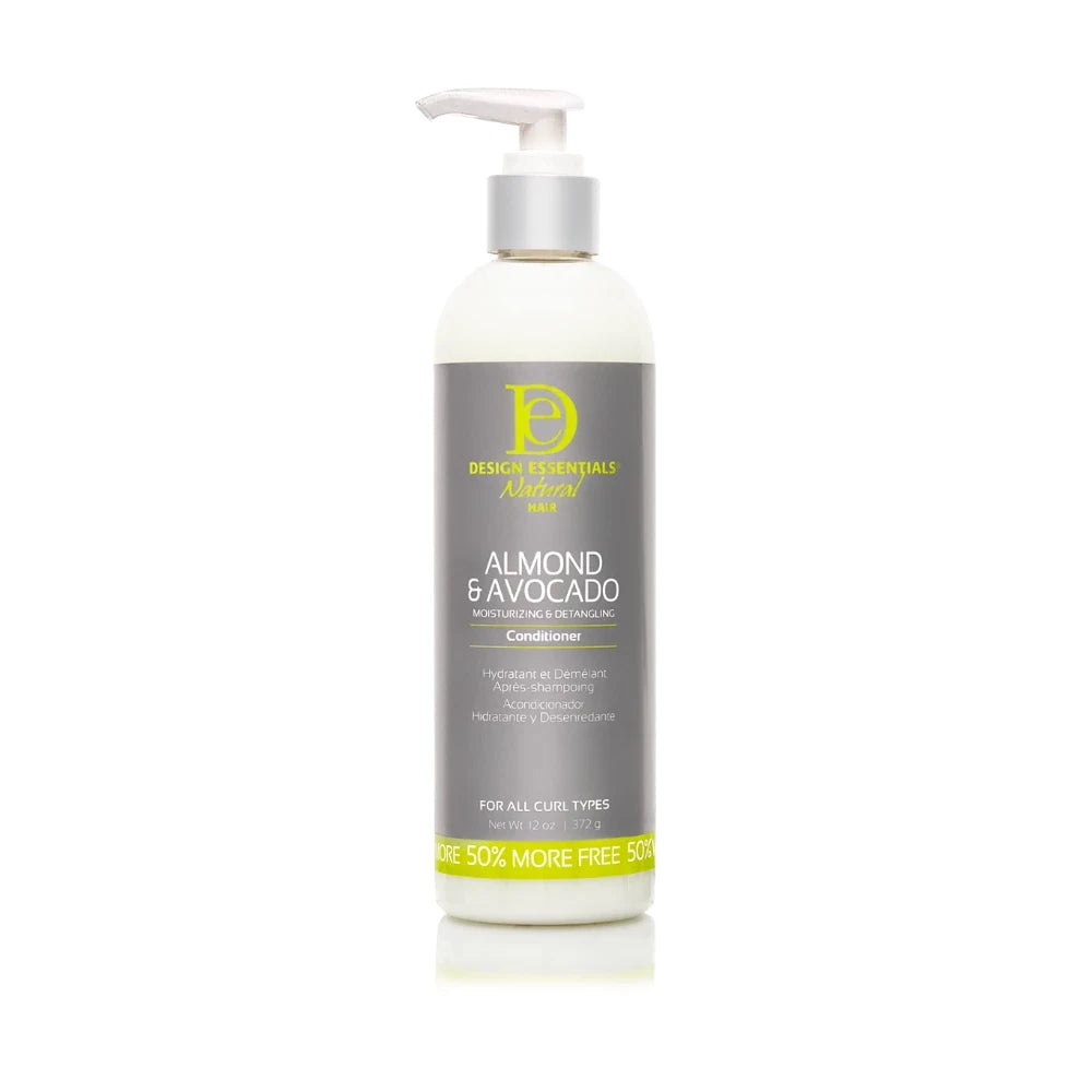 Design Essentials Natural Almond & Avocado Moisturizing & Detangling Conditioner 12 oz (Pack of 12)