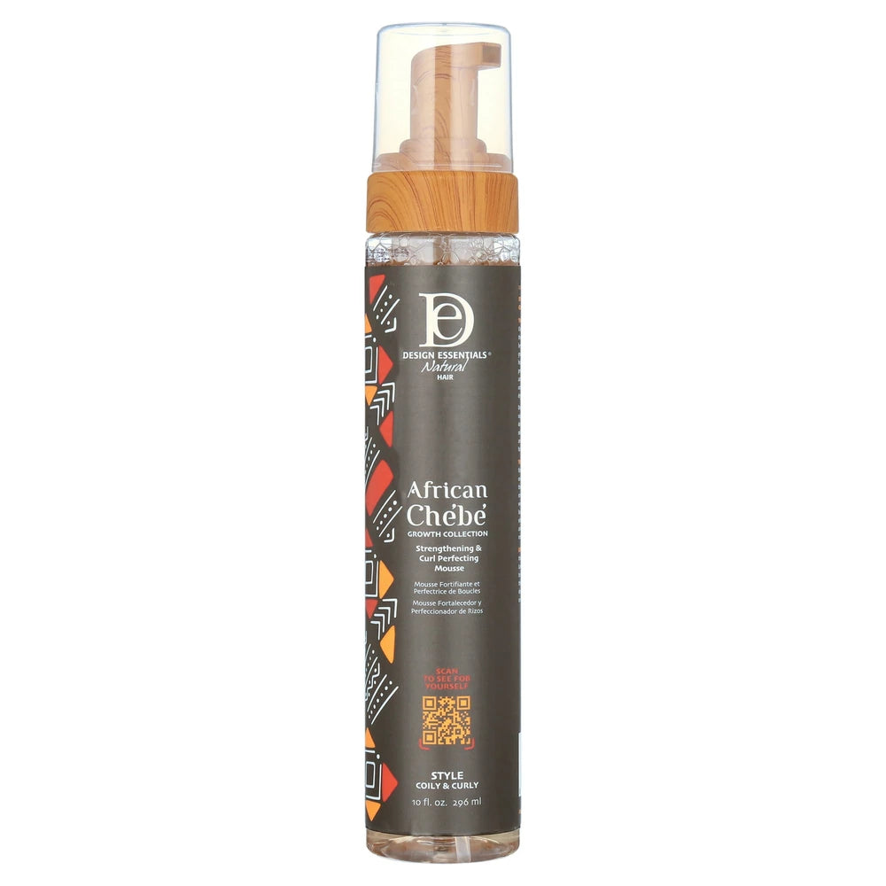 Design Essentials Chebe Strengthening & Curl Perfecting Mousse 10oz. Curly Hair (Pack of 12)